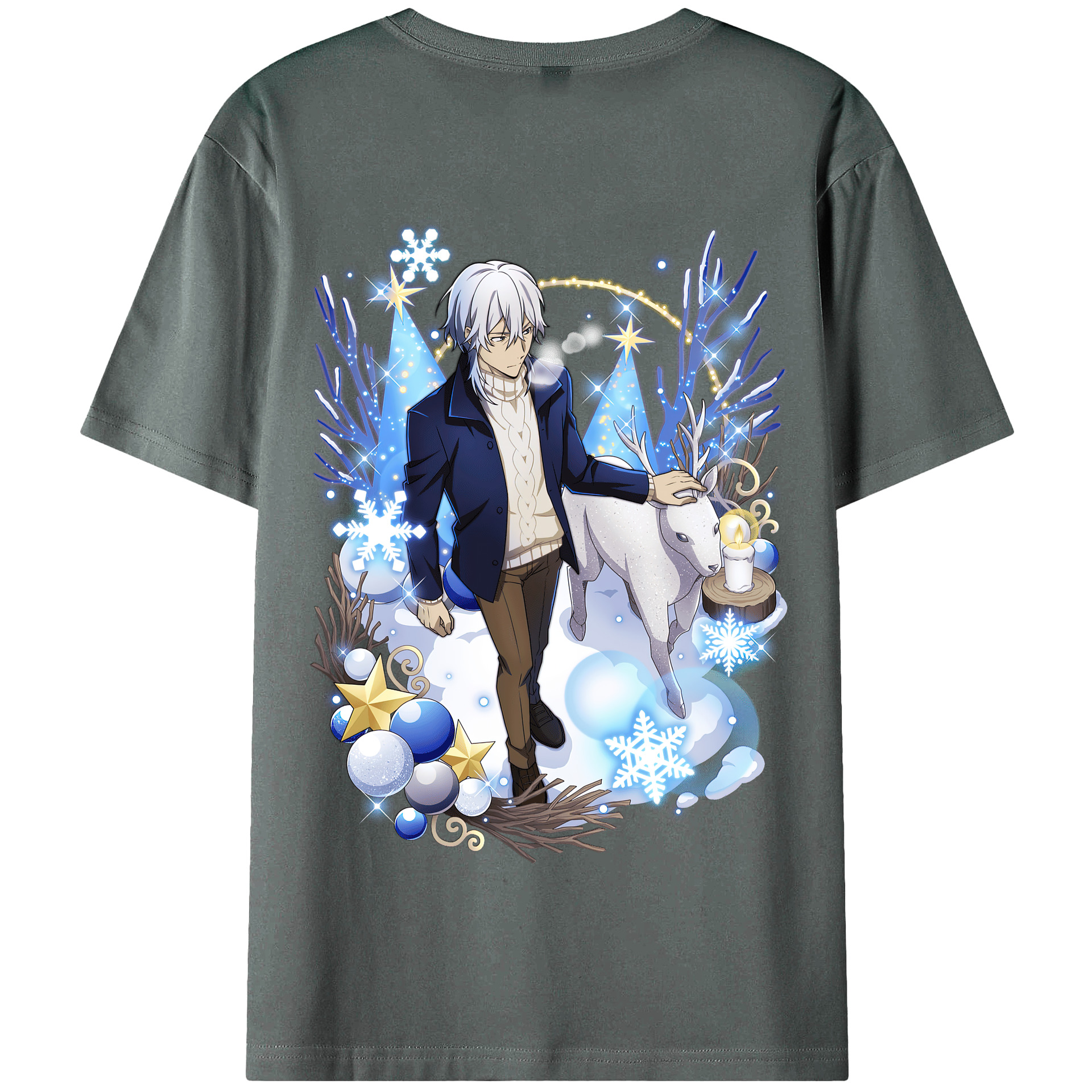 （画像用） 文豪ストレイドッグス Bungo Stray Dogs 綿100％半袖Tシャツ（背面プリント）